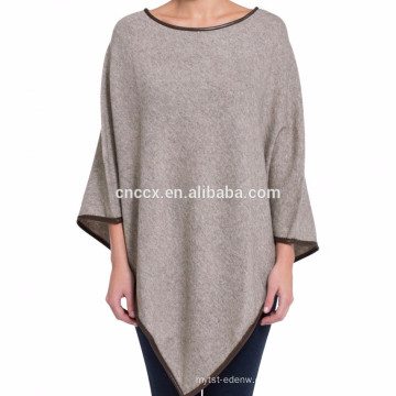 15PKCSP10 algodón cashmere invierno cálido poncho suéter